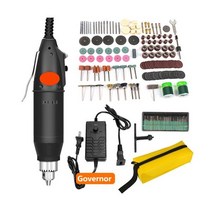 미니 전기 드릴 포지티브 네거티브 가변 속도 드레멜 스타일 회전 공구 그라인딩 전동 조각기 펜, Black-161개