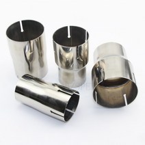 자동차부품 1pcs 자동차 액세서리 304 스테인레스 스틸 파이프 배기 감소 조인트 대형 소형 범용 머플러 슬, 04 51mm-63mm