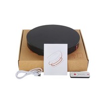 회전판 40cm 방송 촬영용 360도 턴테이블 디피 원판 회전 배경판 자동, 11.손잡이 40CM 흰색