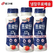 요플레 프로틴 17g 딸기바나나 210mLx9개/냉장무배, 210ml, 9개