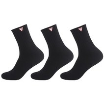 게스숙녀 골지 파일 중목 3족-RJZA7225-BLK 양말