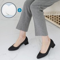 가죽 여성 무소음굽 구두 소리안나는구두 호텔리어 승무원 단체화 정장 면접구두4cm