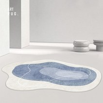 타원형 러그 일본 미니멀리스트 와비 사비 비정형 카펫 거실 침실 침대 옆 넓은 공간 러그 타원형 아트 바