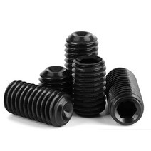 M6 블랙 무두볼트 육각 소켓 10개 DIN916 탄소강 합금강 랜치 스크류 렌치 고정, M6 (10개), 4mm