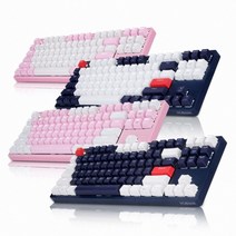 앱코 HACKER K611 텐키리스 카일광축 완전방수 축교환 게이밍 키보드 핑크 (V2 클릭), V2 리니어