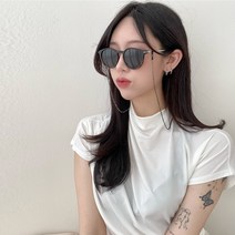 VANANA2 여성 베이직 라운드 고급진 슬림 선글라스