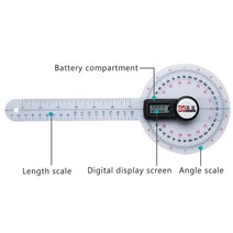 각도계디지털 디스플레이 각도 눈금자 각도계 의료 관절 회복 각도 측정, 없음
