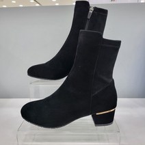 탠디 X18517 BLACK (특가)여성 세무 스판 앵클부츠 4cm 미셸by탠디 MK118AC