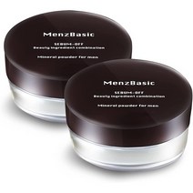 일본직발송 6. MENZ BASIC 맨즈 베이직 테카리 방지 파우더 일본제 테카리를 한다 피니싱 파우더 2개 세트, One Size, One Color