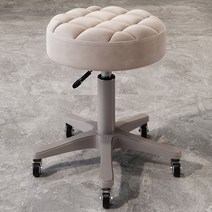 동글이 바퀴 미용의자 피부샵 진료실 보조 헤어샵 높이조절 진찰 회전 관리실 네일삽, ., 아이보리좌석-회색봉-보강금강바퀴