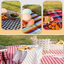 접이식 휴대용 나들이 피크닉 돗자리 공원 소풍 야외 방수 캠핑 매트, 10.레드 작은체크ㅡ200x200