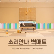 소리안나) 10T 파스텔 안전 벽매트 (대형/소형/라운드형), 벽매트_50*100(1장), 민트, 1개