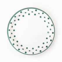 (주)파티해 라인도트 파티접시 18cm - (6입), 그린