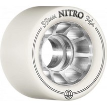 RollerBones Nitro Wheels 59mm x 97a 8팩 화이트, 101A, White
