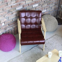 클레이쇼핑 1인용 소파 고급 PU가죽 G-558 천연가죽소파 카우치소파 3인용쇼파 원목소파 인조가죽소파 이케, 초코 / 내츄럴