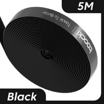 벨크로 찍찍이 테이프 케이블타이 3M-5M 4option [잘라쓰는 사무실 책상 전선 선 코드 고정 정리 밸크로], 5m 블랙