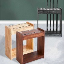 큣대 보관함 선반 포켓볼 당구거치대 디스플레이 다이, 원목형-벽걸이형 6구(B형 블랙)