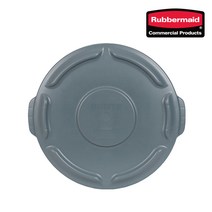 러버메이드 벤티드 브루트(37L) 원형 컨테이너 리빙박스, 회색뚜껑, 1개