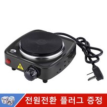 Tiz 차우림 1구 하이라이트 캠핑 가정 휴대용 미니 소형 전기레인지, 블랙
