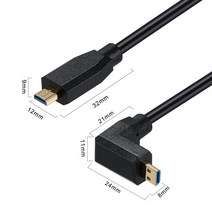 모니터 호환 TV 8K HDMI 케이블 90 도 각도 마이크로 수-수 케이블 2.1 지원 @ 60Hz 4K 120Hz 48Gbps eARC HDR10, 0.3m_Down