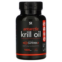 스포츠 리서치 남극 크릴 오일 인지질 1000mg 소프트젤 60정 하루 1정 2개월분, 1000 mg, 60 Count