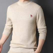 남성용 퍼피자수 쁘띠 폴라 스웨터