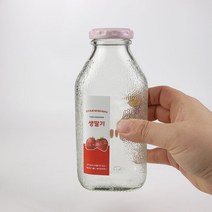 딸기 우유 과일 리얼 딸기 유리병 딸기라떼 딸기청 밀크티 더치커피 콜드브루 스티커 포장용품, A-26 생딸기  델몬트병 스티커 50개