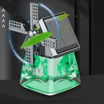 풍차 회전 움직이는 향기 선물용차량용방향제 내부 경차 전기차 탈취 렌트, 옐로우, 클린코튼