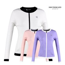 김영주스포츠 여성 라운드 집업 골프가디건 LB1S605W