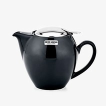 제로재팬 도자기 라운드티팟 1인용 350ml 블랙