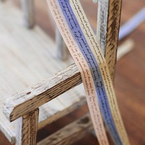 면사 영문리본(폭1cm 길이90cm) 리본공예 diy재료 포장 리본끈 리본부자재, 소라