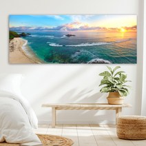 유니탑 2.4미터 대형그림 거실 사무실 액자 붙이는액자, N 시리즈 (2380 x 580 mm), 모네-수련 (구름) (2380 x 380 mm)