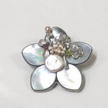 아름쥬얼리 자개 꽃진주 브로치 브롯지 한복