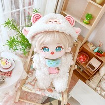 무속성솜인형 20cm 만들기 아이돌인형 DIY 제작, 해골 없음 20cm, 미카 롱헤어 케신 + 양 메아바 세트
