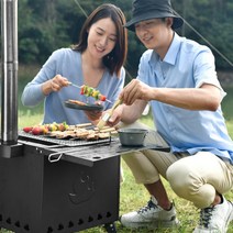 야외 휴대용 캠핑용 화목난로 전원주택 장작불멍 화로 우드스토브 캠핑 난로, 화목난로 대형