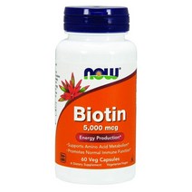 NOWFOODS 나우푸드 BIOTIN 비오틴 5000 mcg 60 베지켑슐