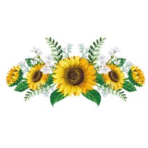 세련된 탈착식 해바라기 벽 스티커 꽃 장식 방수 데칼 거실 어린이 방 부엌 장식