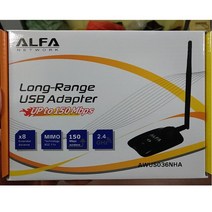 ALFA-AWUS036NHA AR9271 칩셋 100M WiFi 어댑터 BT5 (백트랙 5) Kali Linux Aircrack-NG 우분투 용 802, AR-9271