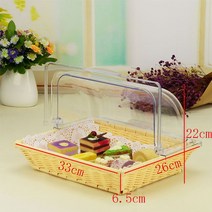 쿠키진열대 카페 빵선반 마카롱진열대 베이커리진열장 쇼케이스 디스플레이, 33*26*6.5cm진베이지바구니+플랩
