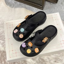 일월전빵 여성 EVA 웨지 스트랩 통굽 키높이 4cm 아쿠아 샌들 슬리퍼 B-S039