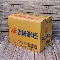오뚜기 잡내제거 살균 풍미 청소용 업소용 대용량 2배사과식초 상큼한 사과과즙 1.8L, 6개