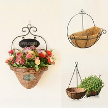 (한정세일)다용도 벽걸이화분 코코넛 화분걸이 넝쿨 꽃 인테리어, 코코넛벽걸이화분 (대)