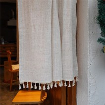 체크 미니 창 커튼 카페 주방 커텐 일본식 린넨 도어 솔리드 컬러 패브릭 하프 침실 렌탈 하우스 침대 짧은 창문 파티션