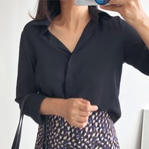 정말 예쁜 핏 베이직 카라 블라우스