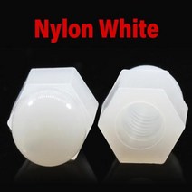 스틸리벳 접시머리 둥근머리 리벳 스테인레스 스틸 나일론 황동 너트 육각 헤드 캡 메트릭 돔 블랙 화이트 니켈 도금, M16 (2Pcs)+Nylon White