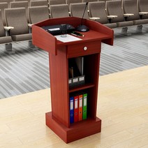 단상 연설 테이블 데스크 쇼핑몰 안내 상담 사회자, (두께 12mm) 적호두