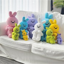 러키래빗 토끼 행운의 국민 애착인형 6color 생일 조카 여자친구 선물, 블루