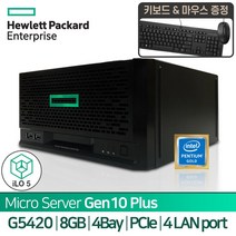 HPE Micro Server Gen 10 Plus Pentium G5420 with iLO, 총 8GB 구성[기본], 미장착[기본], 미장착[기본]