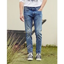 [HAZZYS X DENHAM] 중청 워싱 Italy fabric 데미지 데님 HZPA2D272B2