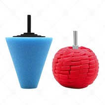 세차 청소드릴 버핑 스폰지 패드 연마 콘 공 Burnishing 키트 자동차 바퀴 허브 케어 금속 플라스틱 유리, 06 6_01 Sponge